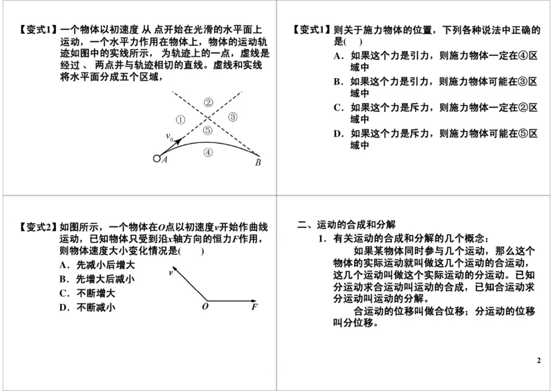 《曲线运动分析-48dc0320e167_学而思高三全套_高三录播课程各种版本_高三一轮二轮_21630=11964高考物理一轮总复习(含动量部分）-于亮61讲_第13讲曲线运动分析》第2页预览