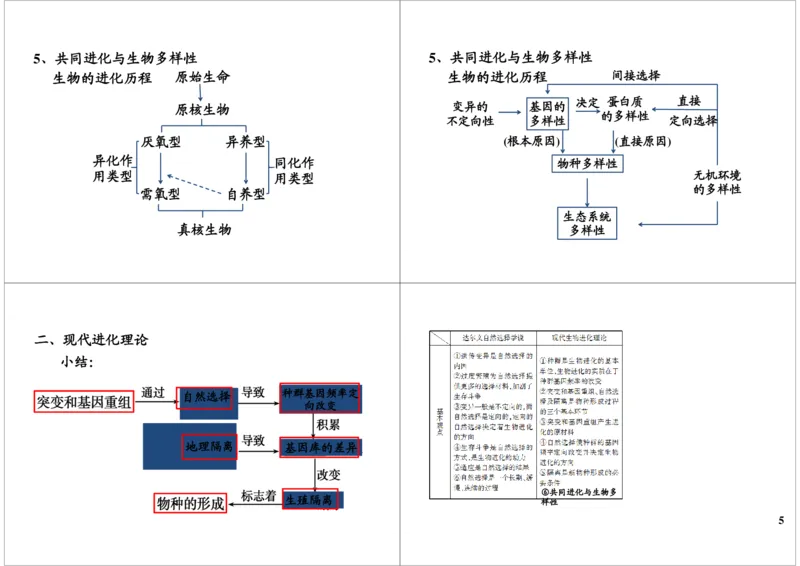 《生物进化-49c04da636dc_学而思高三全套_高三录播课程各种版本_高三一轮二轮_29709-56高考生物一轮总复习（必修+选修1、3）_第25讲：生物进化（一轮上）》第5页预览