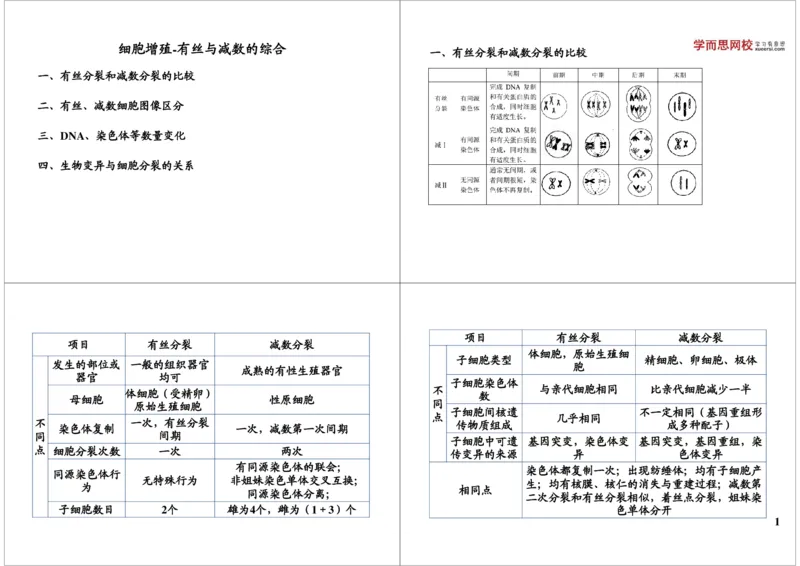 《细胞增殖-有丝与减数的综合-c4bfb0c80584_学而思高三全套_高三录播课程各种版本_高三一轮二轮_29709-56高考生物一轮总复习（必修+选修1、3）》第1页预览