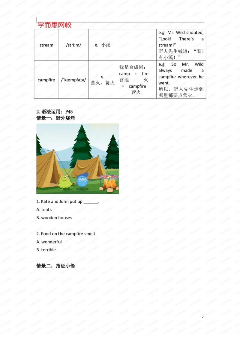 《暑假六年级SS班U3-L2重点知识总结-dbba337823d1_小学学而思全套_六年级全套_六年级2020年暑-2021年春直播课程_2020年暑假课程六年级_2020年暑假课程六年级_2020年暑假课程六年级英语》第2页预览