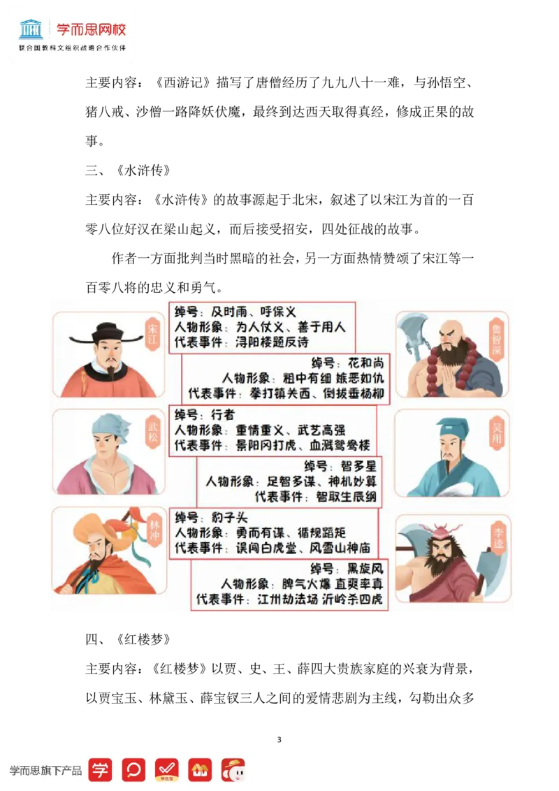 《学生讲义五年级部编版第4讲初步学习阅读古典名著的方法-c3376bd99733_小学学而思全套_五年级全套_五年级2020年暑-2021年的直播课_2021年春季课程五年级》第3页预览
