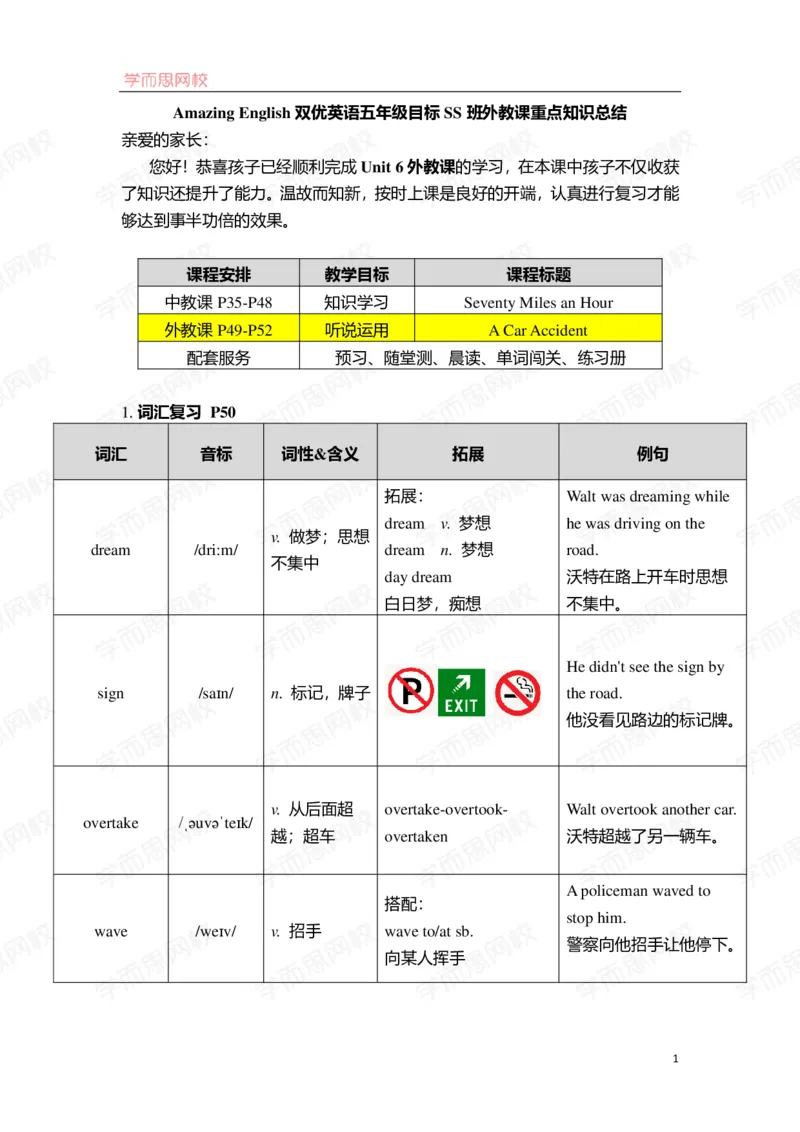 《b8afc094fd53275ae78de1be23e5929c-313e8de09a26_小学学而思全套_五年级全套_五年级2020年暑-2021年的直播课_2020年秋季课程五年级_2020年秋季课程五年级英语_07unit中教(时速70英里)_l2重点知识总结》第1页预览