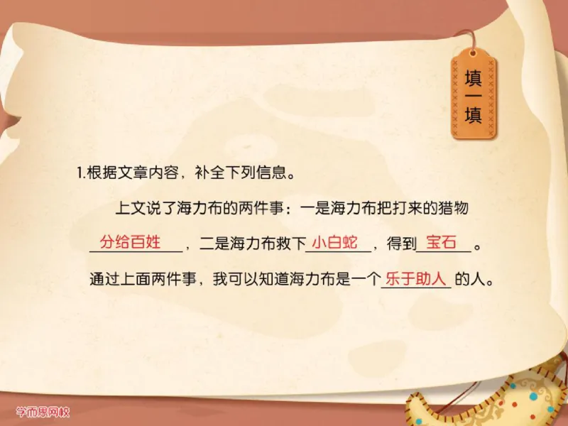 《糖果班第十五讲《中国童话》补充课件-d067612f4368_小学学而思全套_三年级全套_三年级直播课_2020年秋季课程三年级_2020年秋季课程三年级语文_第15讲阅善良与勇气——中国童话》第8页预览