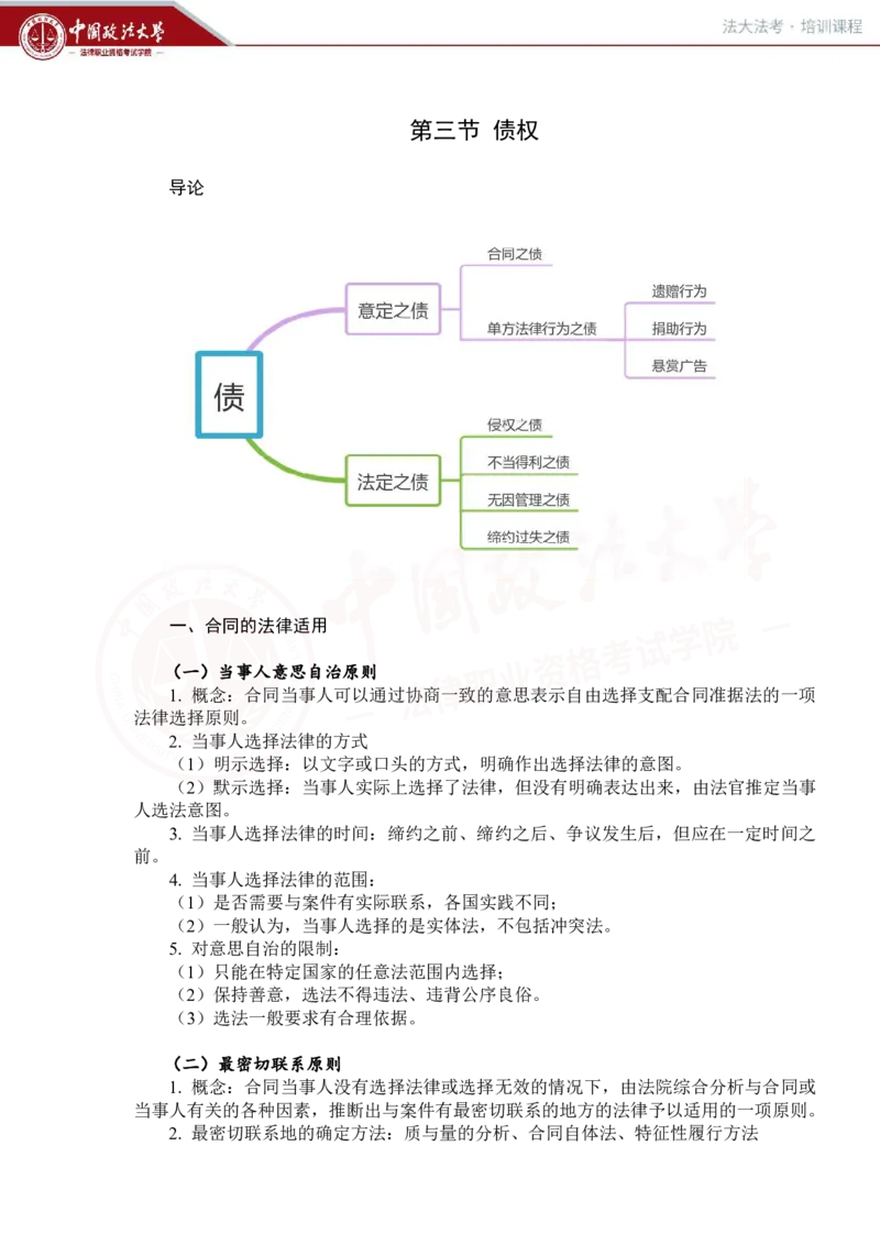 《法大法考先行筑基内部讲义-三国法3_2026法考客观_法-D_01先行筑基（内部班）视频+讲义_三国法孔德建视频+讲义_讲义》第1页预览