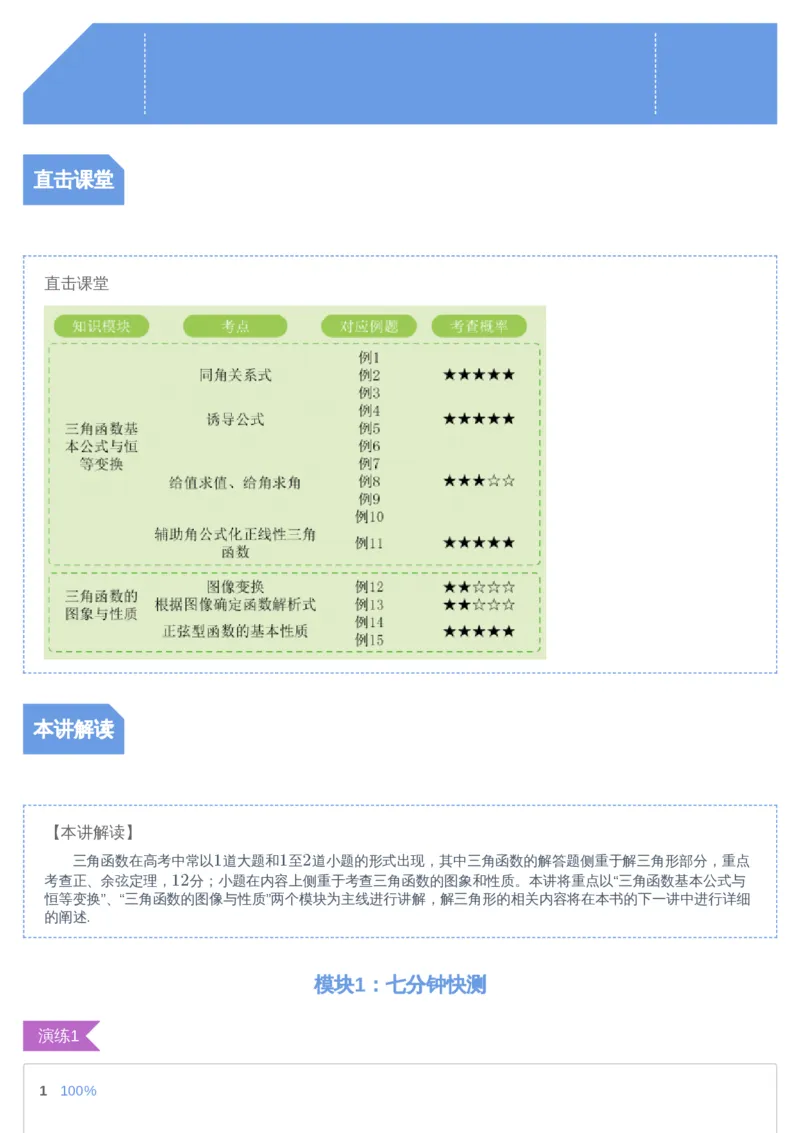 《[讲义答案]第6讲-7400e88d5336_学而思高三全套_2019年高三暑假直播_2019-暑高二升高三理科数学一轮复习直播凌云班（全国）10讲王侃_讲义答案》第1页预览
