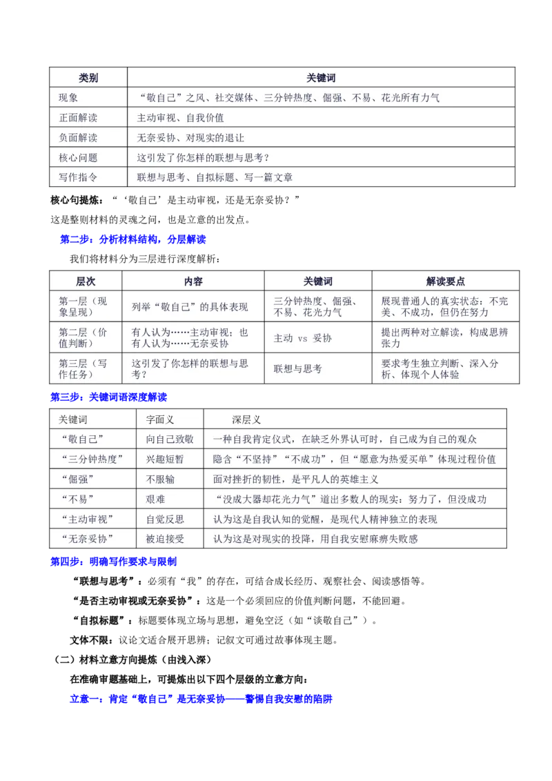 《广东“六校联盟”2026届高三年级第二次联考“敬自己，然后成为自己”写作系统指导-备战2026年高考语文各地名校模考卷作文导写_专项复习_2026年-语文专项复习》第2页预览
