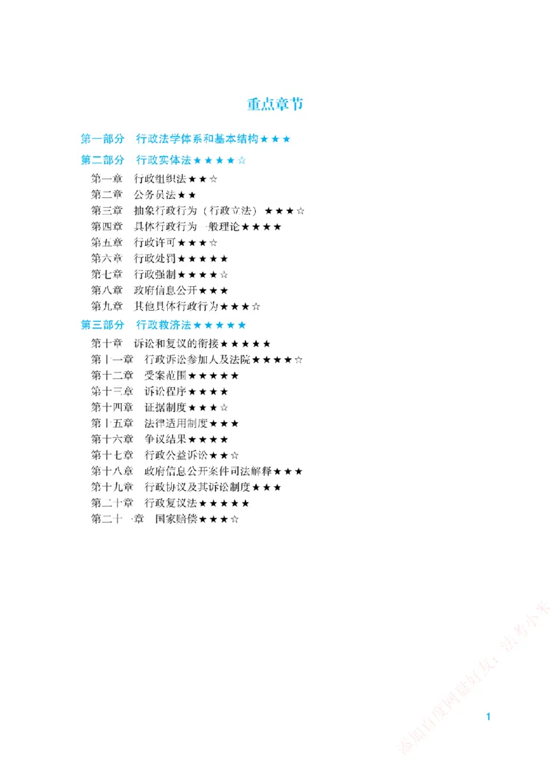 《重点章节和考查重点-行政法_2026法考客观_众-H_2026法考系统强化（内部）合集_00.配套资料(含知识点汇总)_07.内部系统强化课考查重点》第1页预览