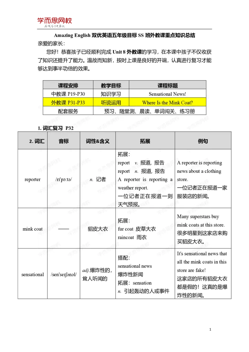 《u8-l2重点知识总结-2ba1ce32c575_小学学而思全套_五年级全套_五年级2020年暑-2021年的直播课_2020年秋季课程五年级_2020年秋季课程五年级英语_10unit中教(爆炸性新闻!)》第1页预览