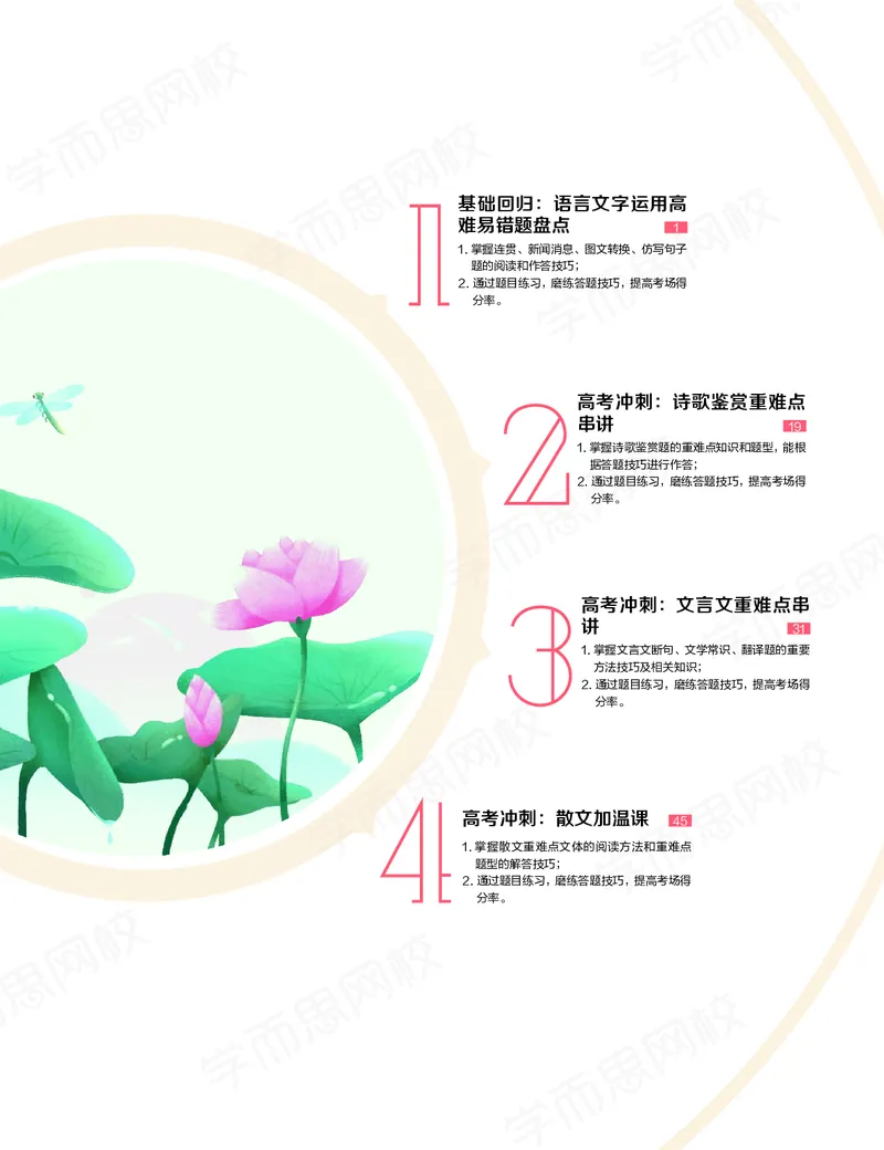 《春季目标清北班高三语文2轮复习（下）直播班（京津浙沪）讲义-8a62234ab411_学而思高三全套_2020春季高三_春季目标清北班高三语文2轮复习（下）直播班》第1页预览