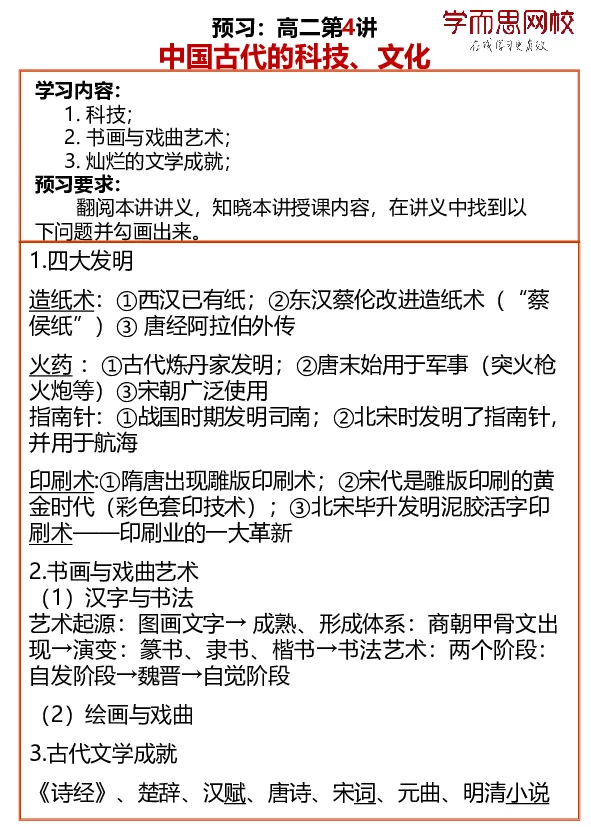 《高二历史预习答案31b13-a31acb098af2_学而思高二全套_高二历史直播腾飞班邱鹏雷全国2019-2020(1)_2019秋》第4页预览