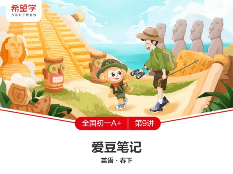 《L9爱豆笔记-14044626daf8_学而思初中1年级_2024春下初一_初一英语培训班（春下·全国版·A+）_10.校内同步核心词汇+语法（形_副词）》第1页预览