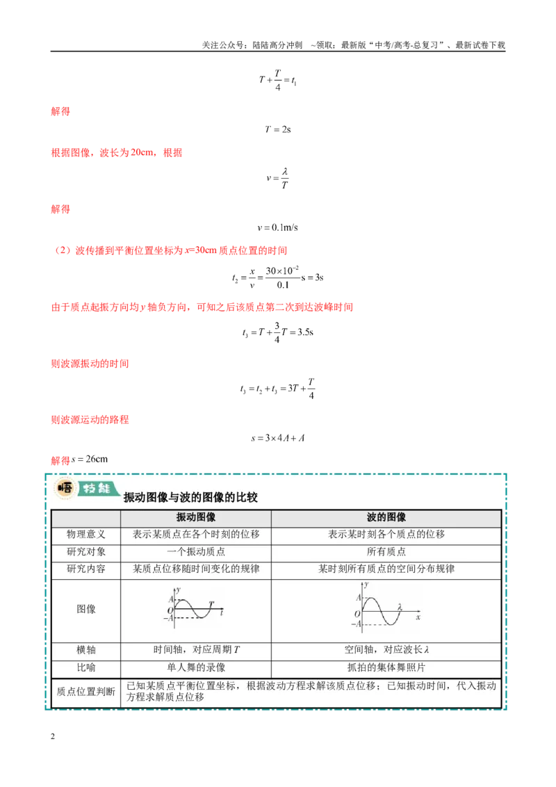 《大题11机械波与光的折射和全反射的综合应用（2大题型）（教师版）_04-物理-高考总复习_专项复习_2025年_2025年高考物理大题突破+限时集训（黑吉辽蒙专用）》第2页预览