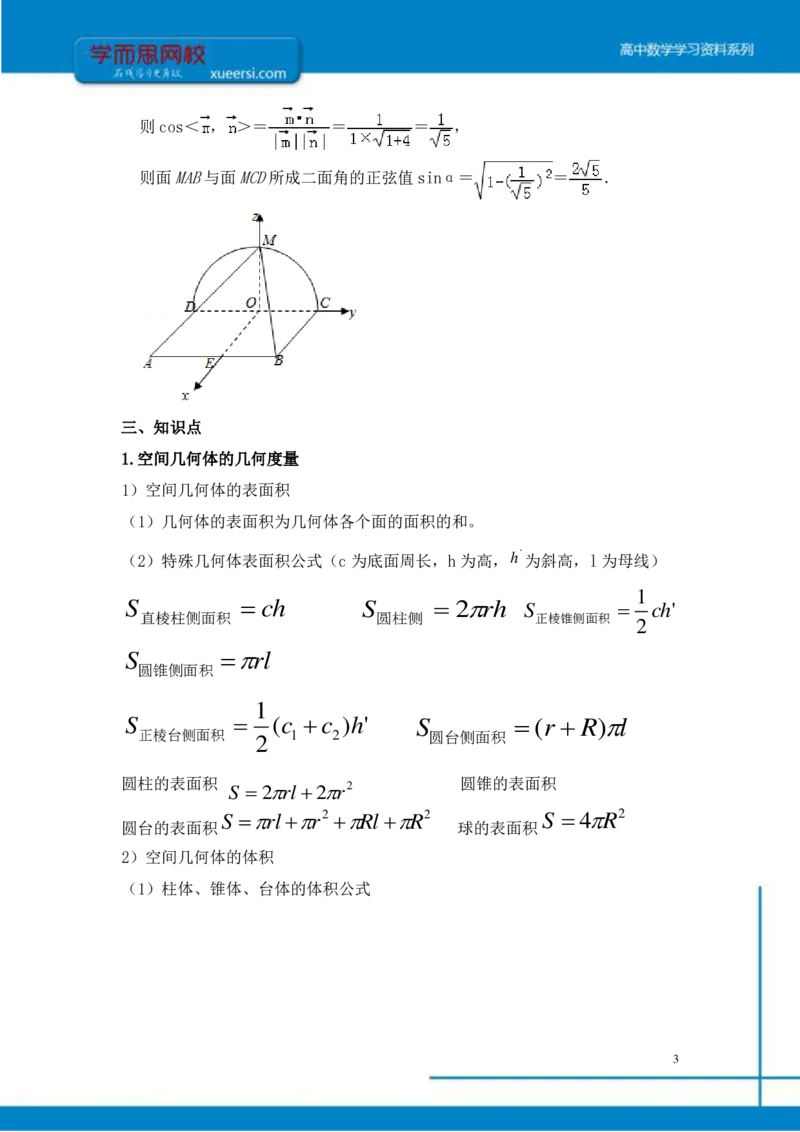 《立体几何总结-5541a9c63612_学而思高三全套_2019年高三暑假直播_2019-暑高二升高三理科数学一轮复习直播凌云班（全国）10讲王侃》第3页预览