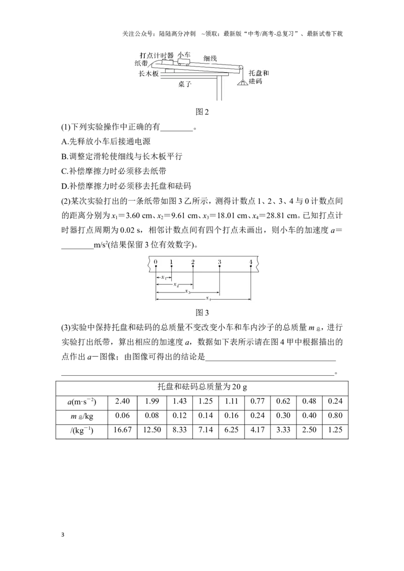 《实验四探究加速度与力、质量的关系_04-物理-高考总复习_一轮复习_2025年_2025年大一轮复习讲义人教版物理_资料_1-资料_一轮复习物理教师版题库》第3页预览