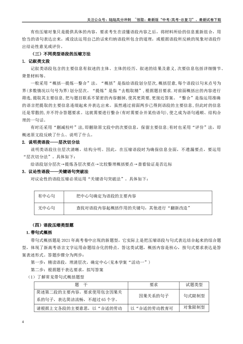 《微专题08扩写和压缩（讲义）-_一轮复习_2024年_2024年高考语文一轮复习语言文字运用考点精讲精炼_讲义》第4页预览