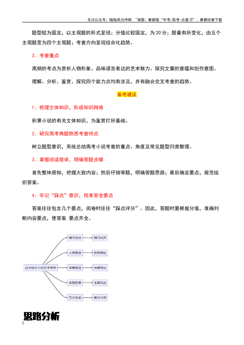 《小说阅读之整体备考（解析版）-知识点闯关全覆盖（新高考专用）_一轮复习_2025年_2025年高考语文一轮复习知识点专项归纳真题练新高考专用_资料》第2页预览