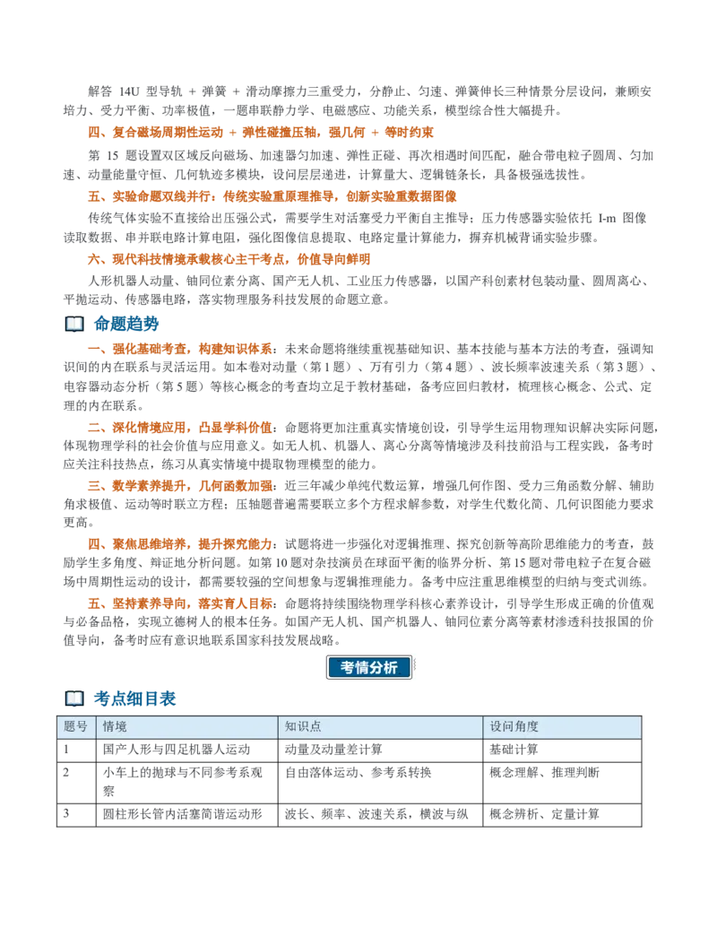 《2026年高考物理真题完全解读（四川卷）_2027版《2026年全国各省高考物理真题完全解读》（19套）word_word版2026年高考物理真题完全解读（19套）》第2页预览