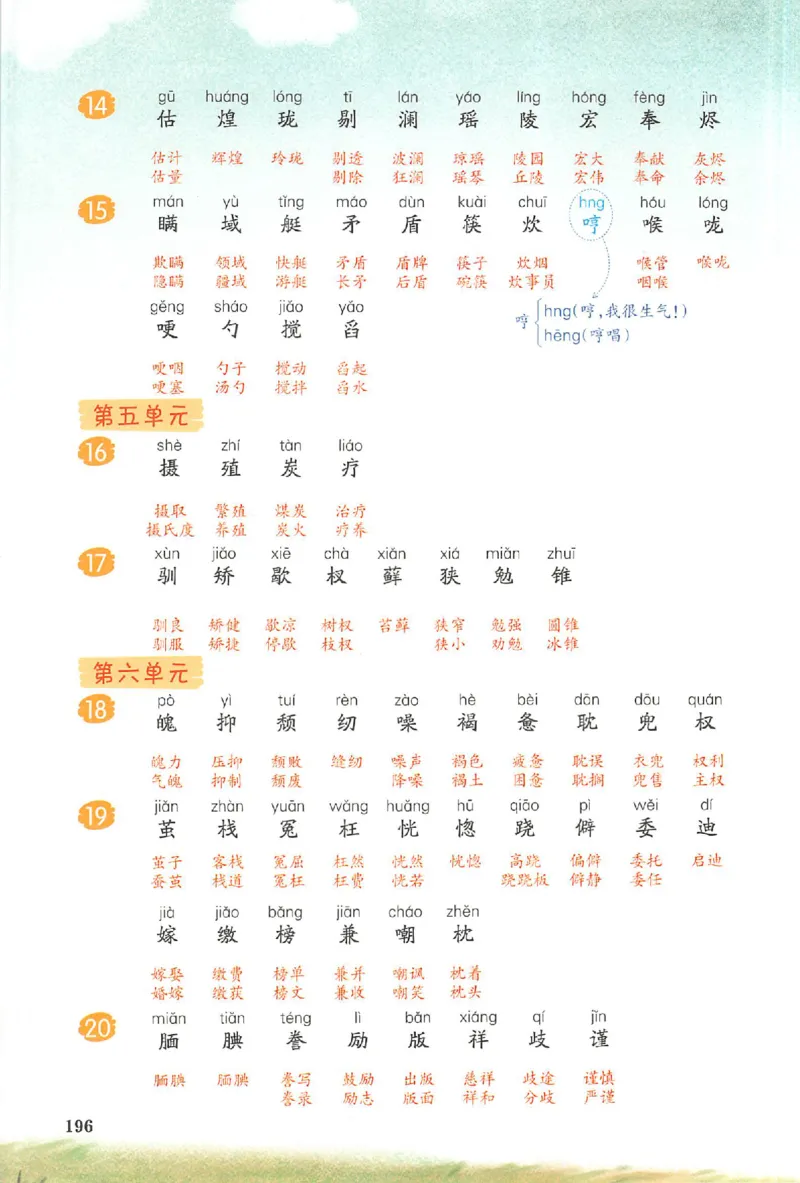 《5年级上册语文课后生字组词25秋_2025秋小学语数英热门学习资料合集》第3页预览
