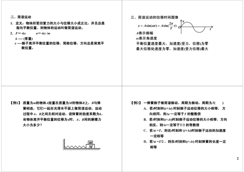 《34讲义-3eb3234e863d_学而思高三全套_高三录播课程各种版本_高三一轮二轮_21630=11964高考物理一轮总复习(含动量部分）-于亮61讲_第34讲：机械振动》第2页预览