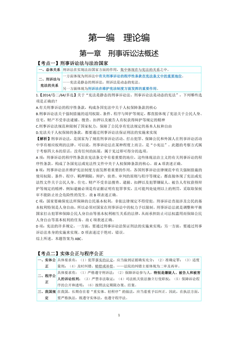 《第一轮基础真题题目+解析修改_2026法考客观_名师私塾_2026刑诉温云云主客一体班_02客观题海强化_00讲义》第1页预览