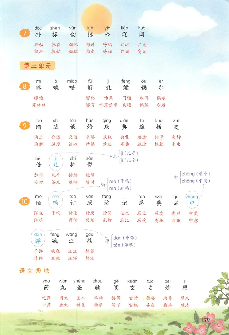 《3年级上册语文课后生字组词25秋_2025秋小学语数英热门学习资料合集》第2页预览