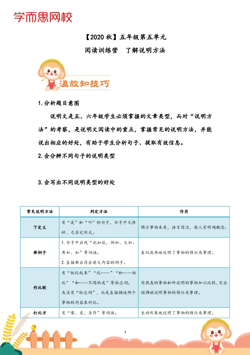 《学生专用五年级第5单元（阅）-5060ffc0600d_小学学而思全套_五年级全套_五年级2020年暑-2021年的直播课_2020年秋季课程五年级_2020年秋季课程五年级语文》第1页预览