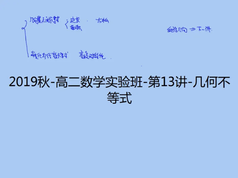 《117995_第13讲_几何不等式笔记-d2041c8ec922_学而思高二全套_2019年秋季高二_2019秋高二秋季数学邹林强（实验班）二试_A129.学而思2019秋CMO代数班16讲邹林强等多个文件_笔记》第1页预览