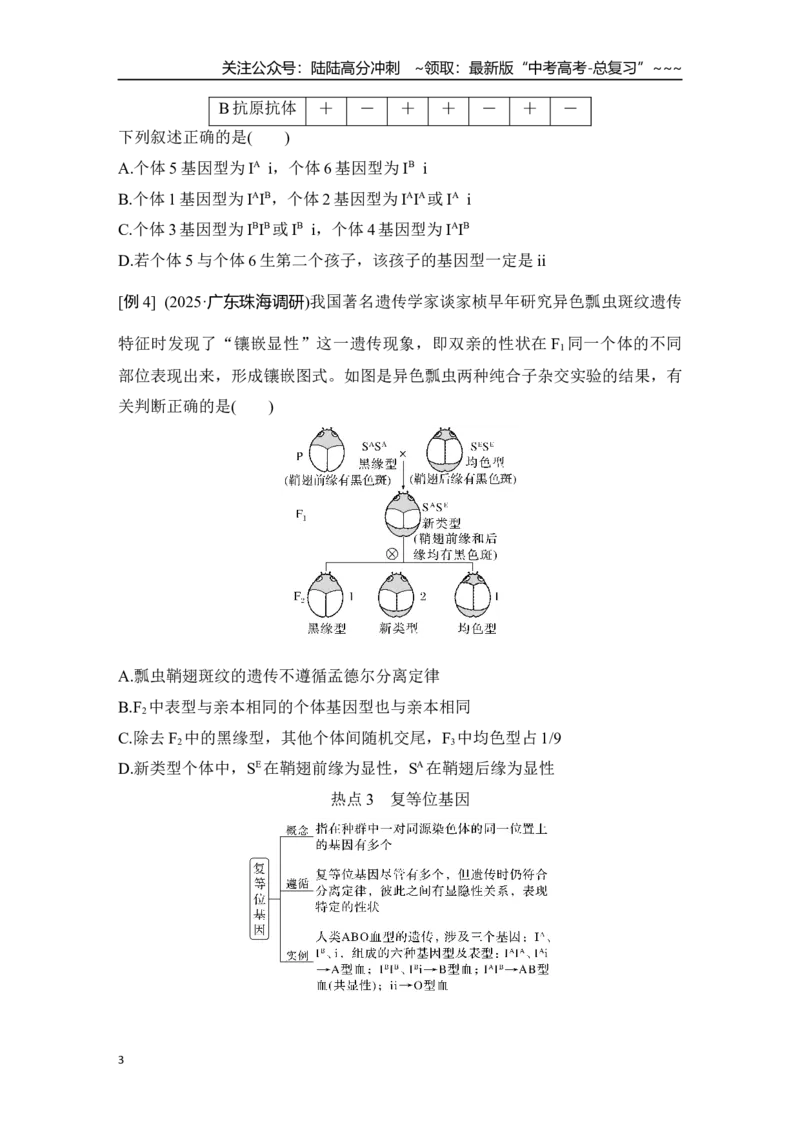 《微专题9：分离定律的特殊情形_06-生物-高考总复习_一轮复习_2026年-生物高考一轮复习_12026届高三生物一轮复习讲义》第3页预览