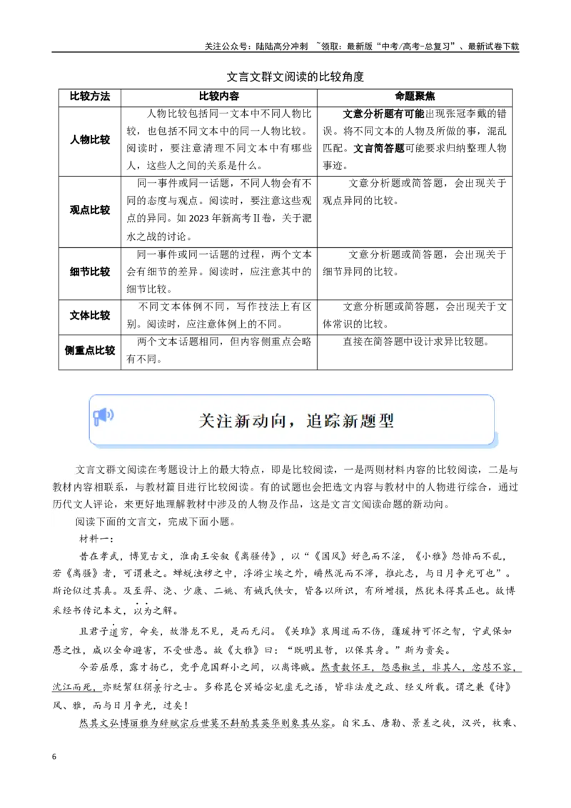 《大题07文言文阅读（群文阅读）（教师版）_专项复习_2025年_2025年高考语文大题突破+限时集训（新高考通用）》第6页预览