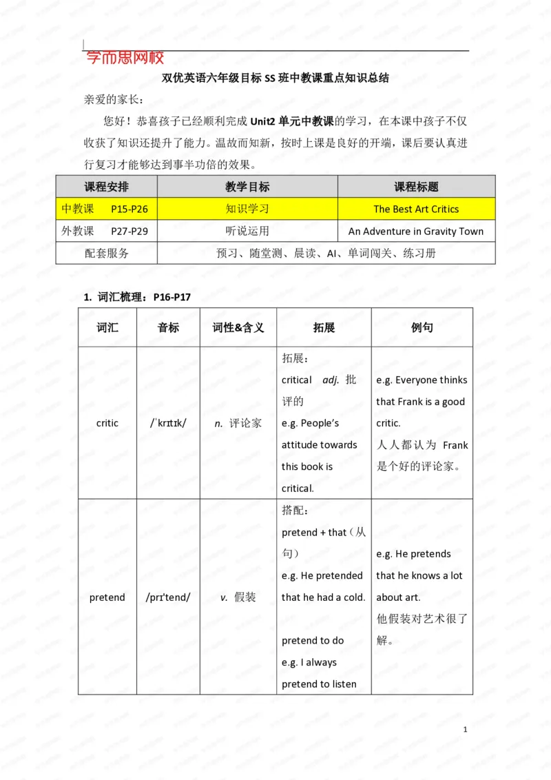 《暑假六年级SS班U2-L1重点知识总结-47efa96019c6_小学学而思全套_六年级全套_六年级2020年暑-2021年春直播课程_2020年暑假课程六年级_2020年暑假课程六年级_2020年暑假课程六年级英语》第1页预览