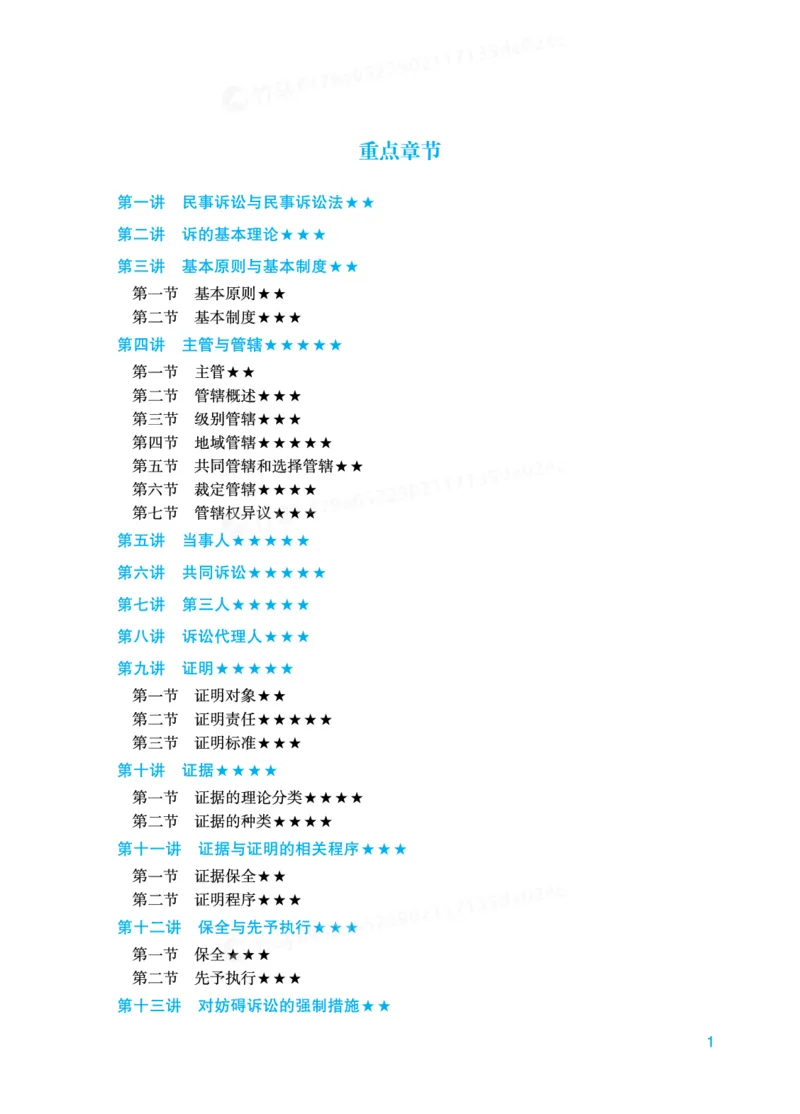 《民诉-重点章节和考查重点_2026法考客观_其他_法考客观题八科冲刺备考重点报告_0-底稿》第1页预览
