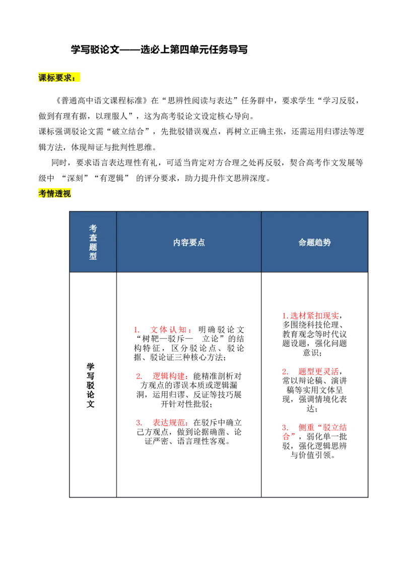 《学写驳论文_专项复习_2026年-语文专项复习_272026年高考语文写作技巧实战分析与素材运用（全国通用）》第1页预览