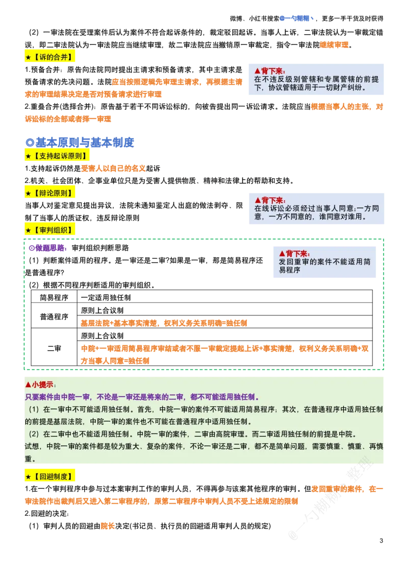 《民诉法100题考点笔记_2026法考客观_众-H_民诉法戴鹏100题考点笔记（冲刺必刷）_戴鹏民诉法做题汇总（含考点笔记）》第3页预览