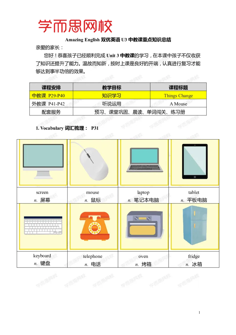 《Lv5B-U3-L1重点知识总结-4263e5359288_小学学而思全套_五年级全套_五年级2020年暑-2021年的直播课_2020年暑假课程五年级_2020年暑假课程五年级英语_暑Lv5B重点知识总结》第1页预览