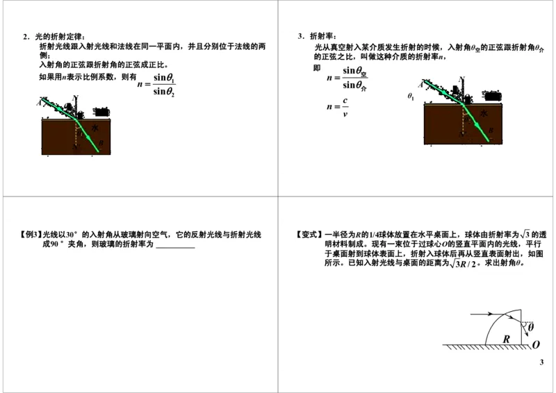 《58讲义-ec3d32728725_学而思高三全套_高三录播课程各种版本_高三一轮二轮_21630=11964高考物理一轮总复习(含动量部分）-于亮61讲_第58讲：几何光学考题归纳》第3页预览
