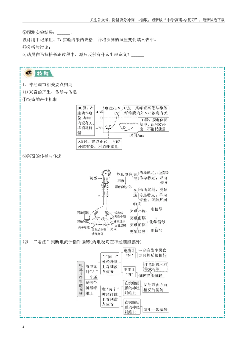 《大题03稳态与调节类（学生版）_06-生物-高考总复习_专项复习_2025年_2025年高考生物大题突破+限时集训（福建专用）》第3页预览