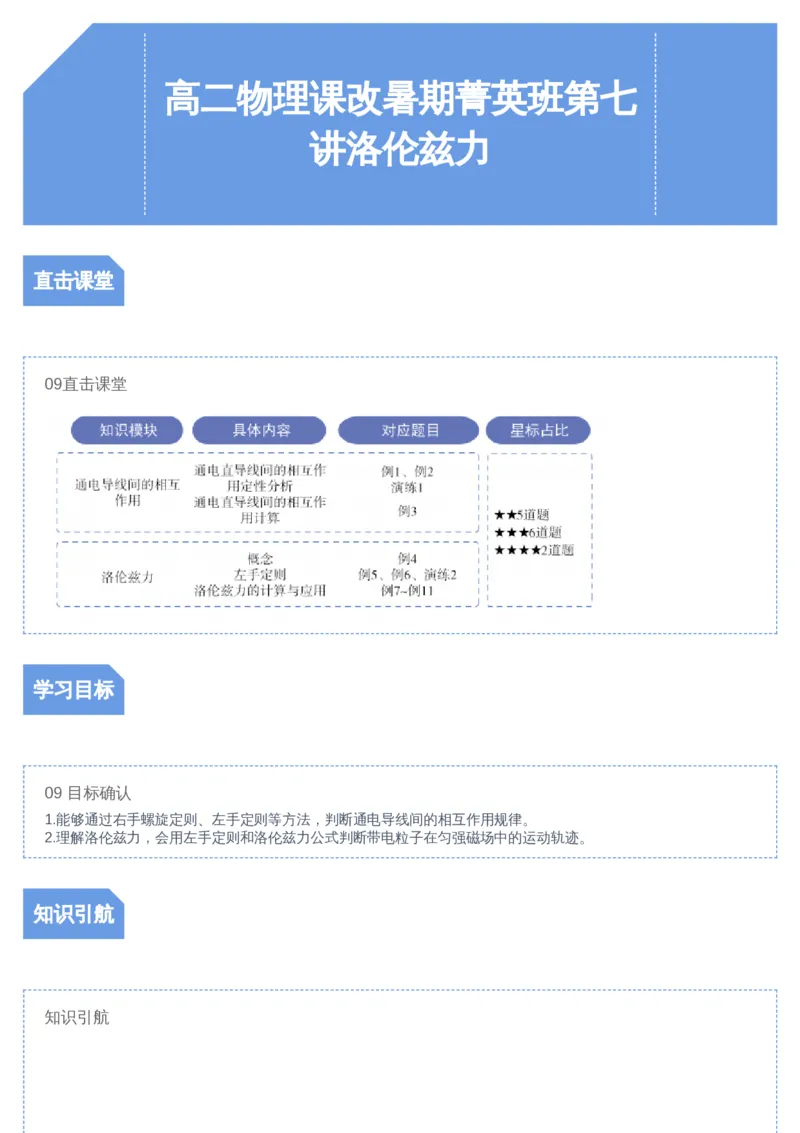 《高二暑物理第07讲-dc6c4a6a3d2f_学而思高二全套_2019年暑假高二(1)_高二暑物理凌云班课改章进_高二暑物理凌云班课改_讲义》第1页预览