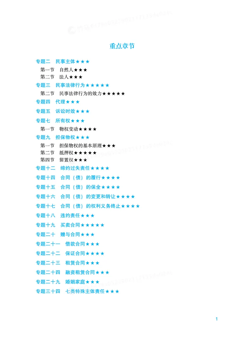 《民法-重点章节和考查重点_2026法考客观_其他_法考客观题八科冲刺备考重点报告_0-底稿》第1页预览