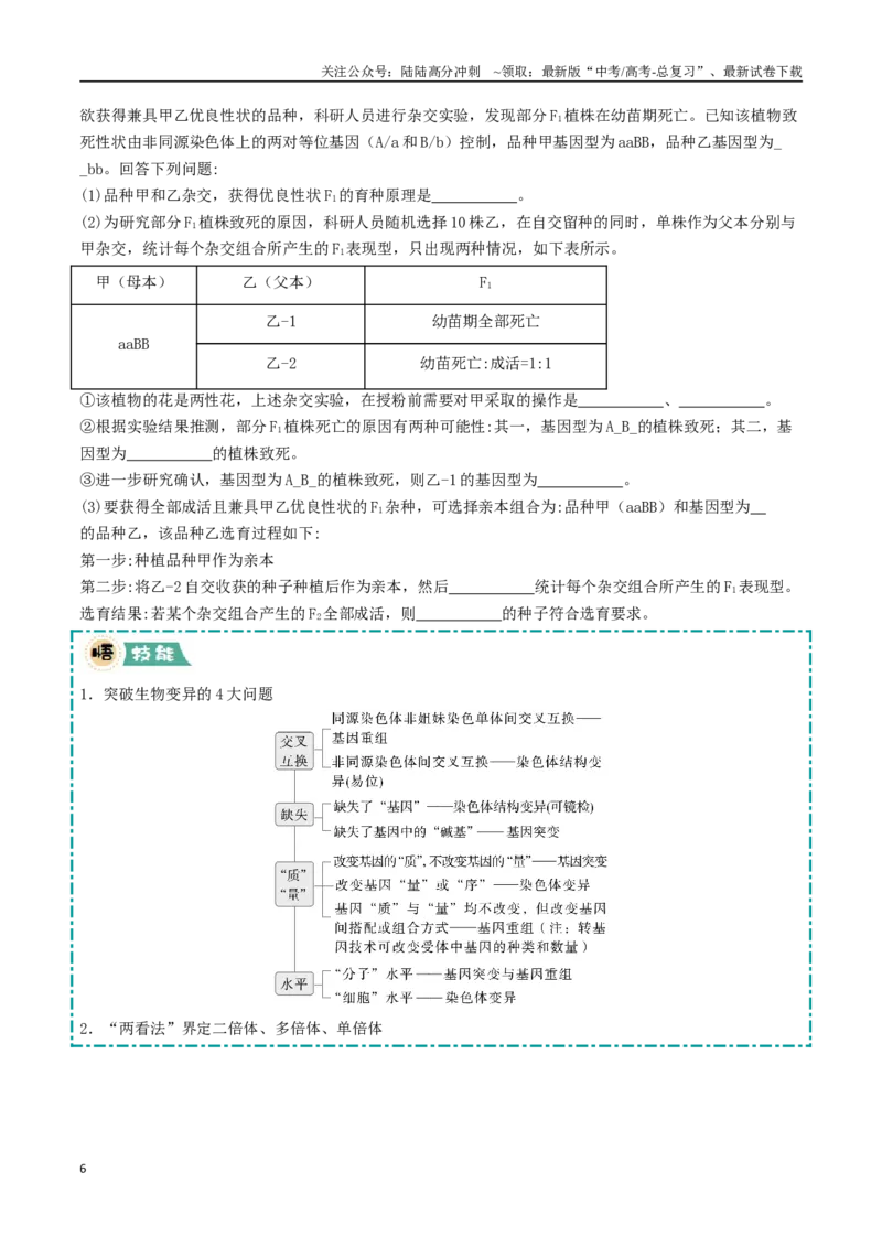 《大题02遗传与变异类（学生版）_06-生物-高考总复习_专项复习_2025年_2025年高考生物大题突破+限时集训（福建专用）》第6页预览