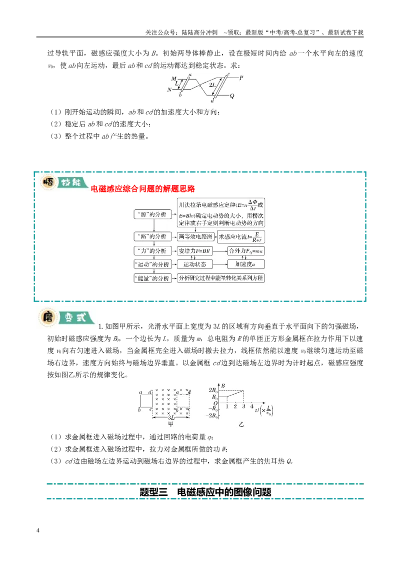 《大题10电磁感应综合问题（学生版）_04-物理-高考总复习_专项复习_2025年_2025年高考物理大题突破+限时集训（新高考通用）》第4页预览