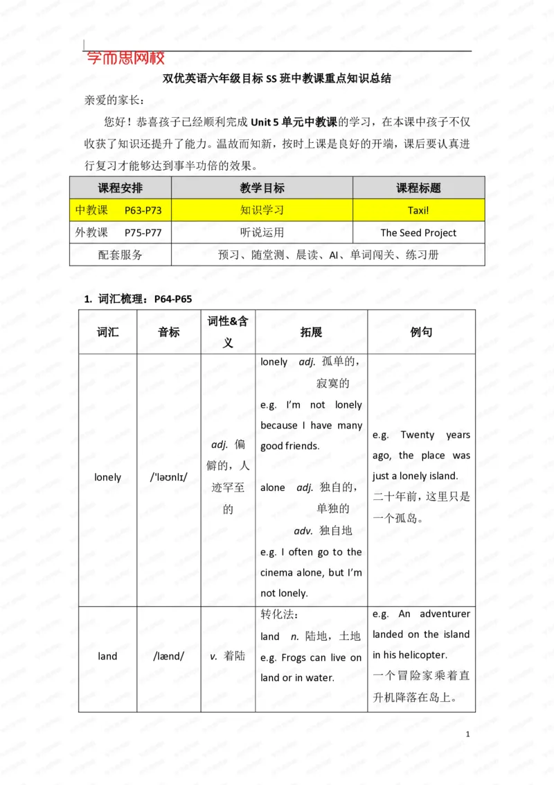 《暑假六年级SS班U5-L1重点知识总结-cd890dd14f36_小学学而思全套_六年级全套_六年级2020年暑-2021年春直播课程_2020年暑假课程六年级_2020年暑假课程六年级_2020年暑假课程六年级英语》第1页预览