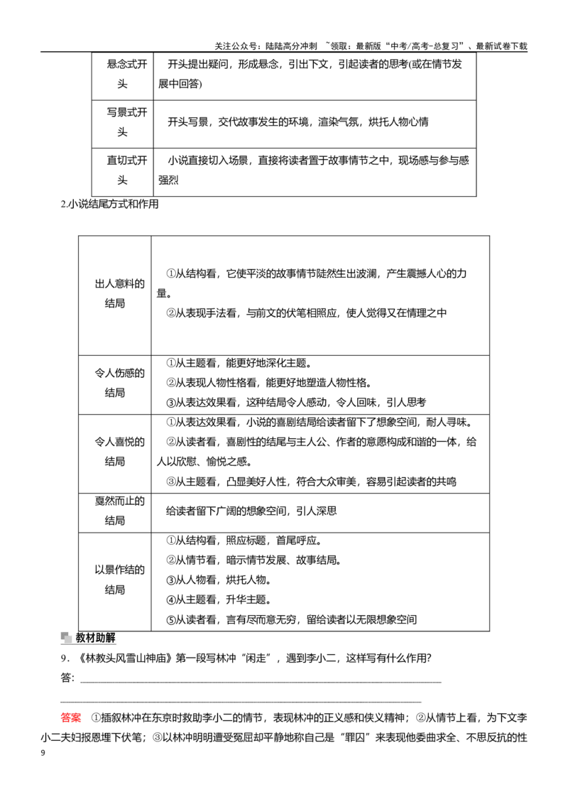 《学案24：分析小说的情节艺术-2024年高考语文文本阅读总复习_一轮复习_2024年_2024年高考语文一轮复习文本阅读总复习解析练习题_文学类文本阅读(13)份》第9页预览