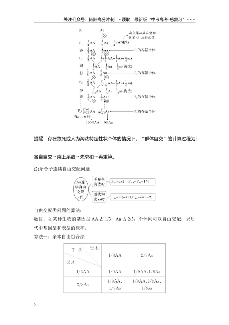 《微专题8：分离定律重点题型的解题建模_06-生物-高考总复习_一轮复习_2026年-生物高考一轮复习_12026届高三生物一轮复习讲义》第5页预览