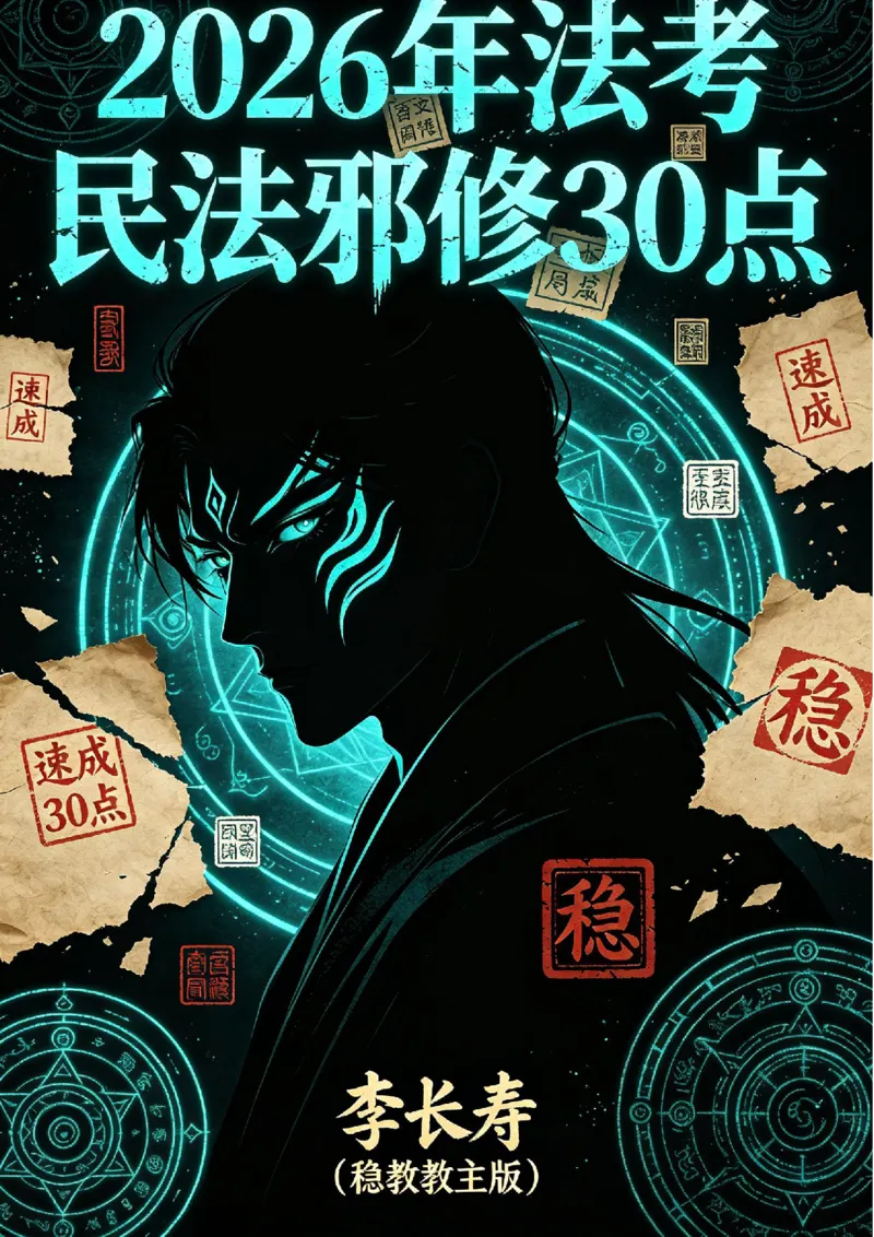 《李劲松民法考前邪修30点_2026法考客观_其他_最后冲刺几页纸_李劲松民法考前邪修30点》第1页预览