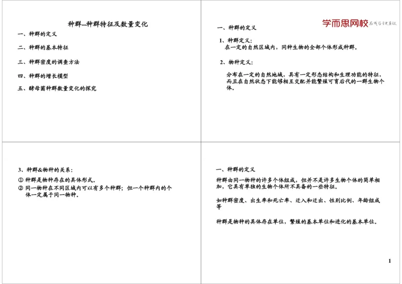 《种群--种群特征及数量变化（一轮下）-19a268234370_学而思高三全套_高三录播课程各种版本_高三一轮二轮_29709-56高考生物一轮总复习（必修+选修1、3）》第1页预览