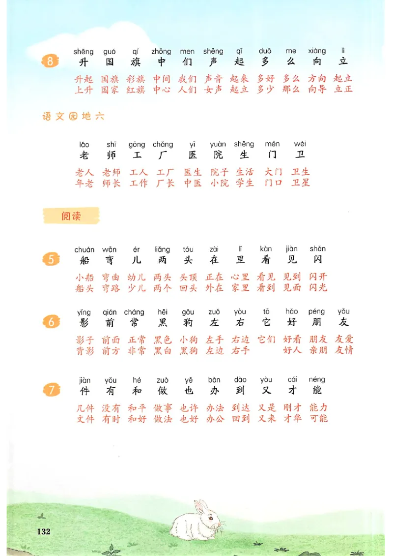 《1年级上册语文课后生字组词25秋_2025秋小学语数英热门学习资料合集》第6页预览
