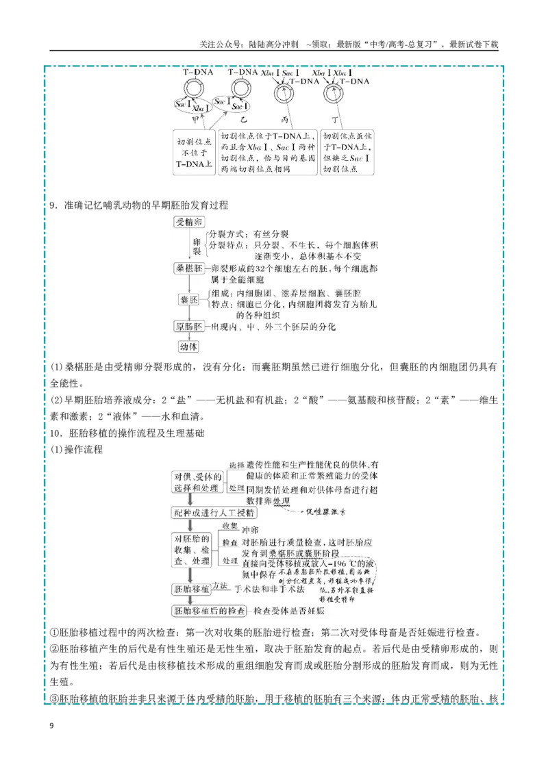 《大题05生物技术与工程类（教师版）_06-生物-高考总复习_专项复习_2025年_2025年高考生物大题突破+限时集训（福建专用）》第9页预览