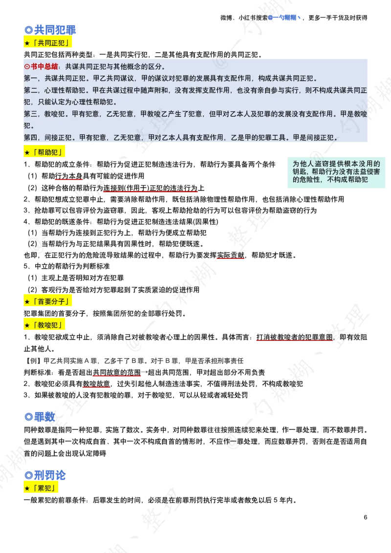 《柏浪涛刑法100题涉及到的知识点_2026法考客观_众-H_26法考ZH考前100题_柏浪涛考前100题考点集合19页纸》第6页预览