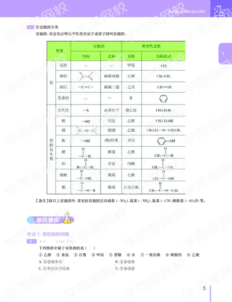 《寒假目标985班高二化学直播班（选修5）讲义-154501b5d4b2_学而思高二全套_2020年寒假高二(1)_2020寒假目标985班高二化学直播班（选修5）7讲贾世增完结》第6页预览