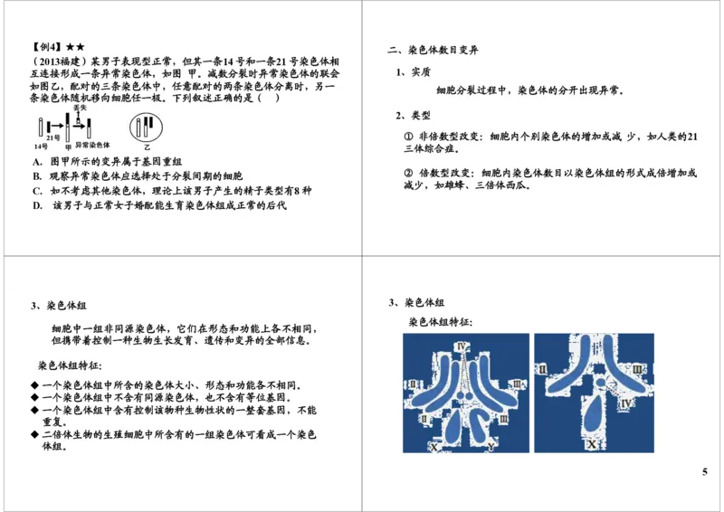 《生物变异-染色体变异-cac9b8f866d7_学而思高三全套_高三录播课程各种版本_高三一轮二轮_29709-56高考生物一轮总复习（必修+选修1、3）_第23讲：生物变异-染色体变异（一轮上）》第5页预览